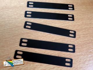 Blanco zwarte aluminium plaatjes, geschikt voor lasergravure